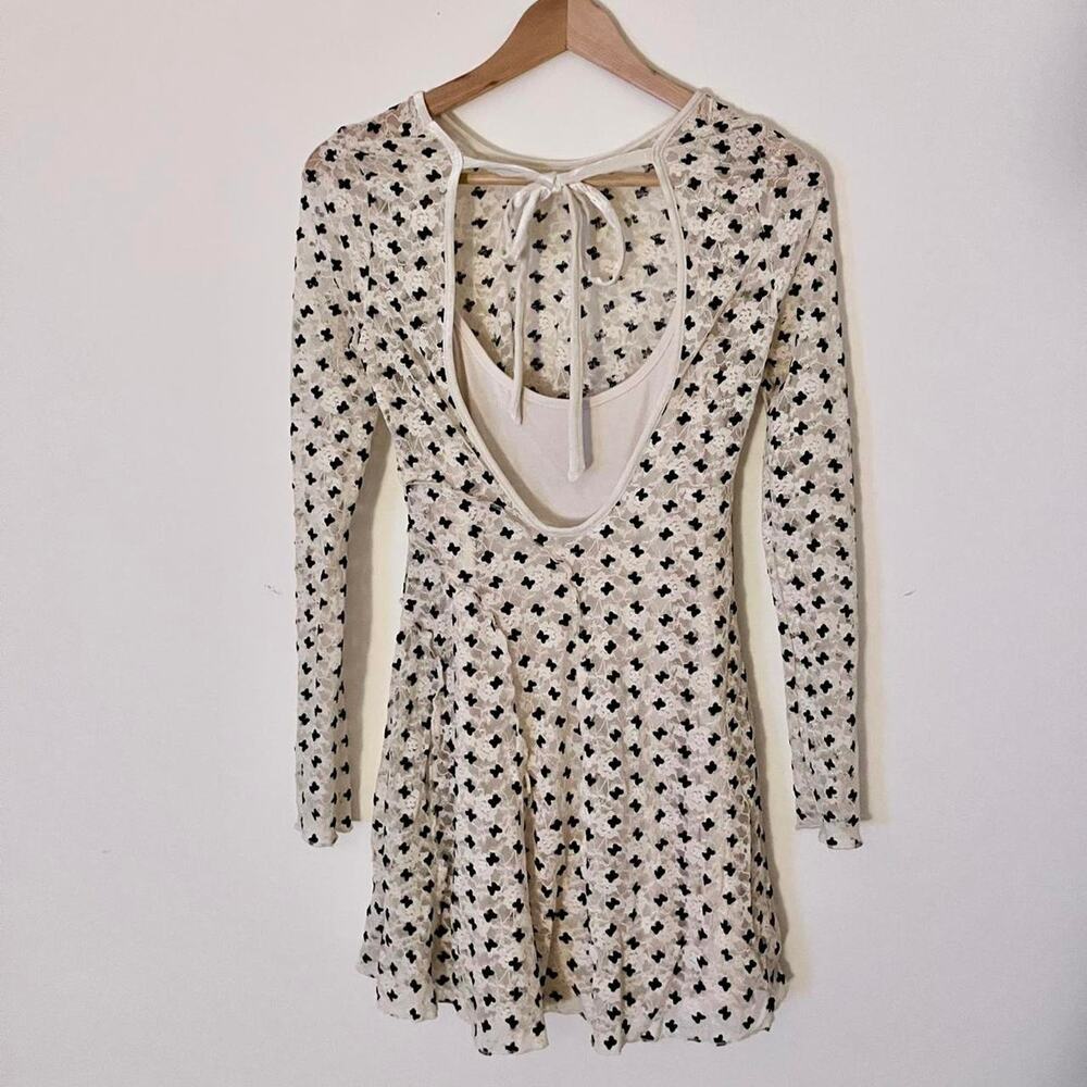 Free people cream and black dress